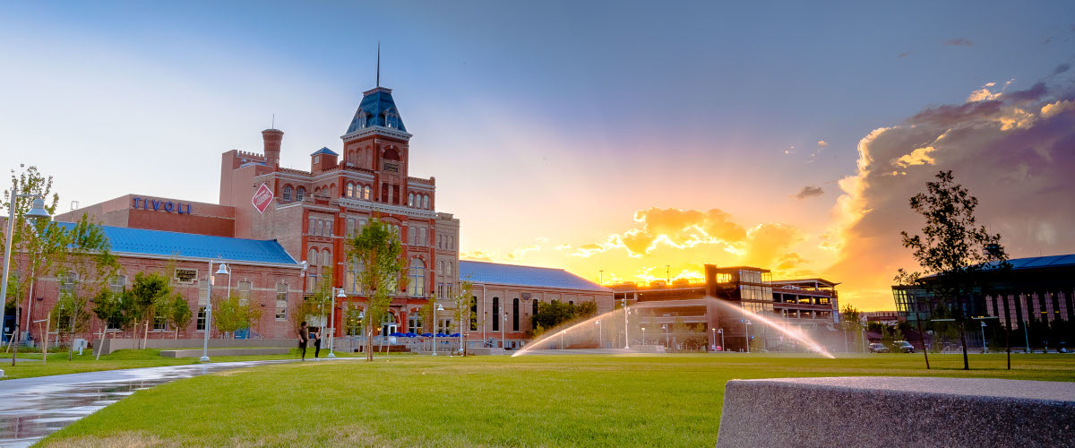 sunny day on Denver campus